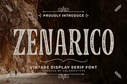 Zenarico Textured Vintage Font, a Serif Font by Salamahtype (Thumbnail 1 of 7)