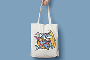 shark holding a surfboard, an Animal Illustration by gunaonedesign (Thumbnail 5 of 5)