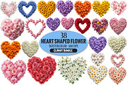 Heart Shaped Flower Clipart Bundle, an Illustration by Pixels.Craft (Thumbnail 1 of 7)