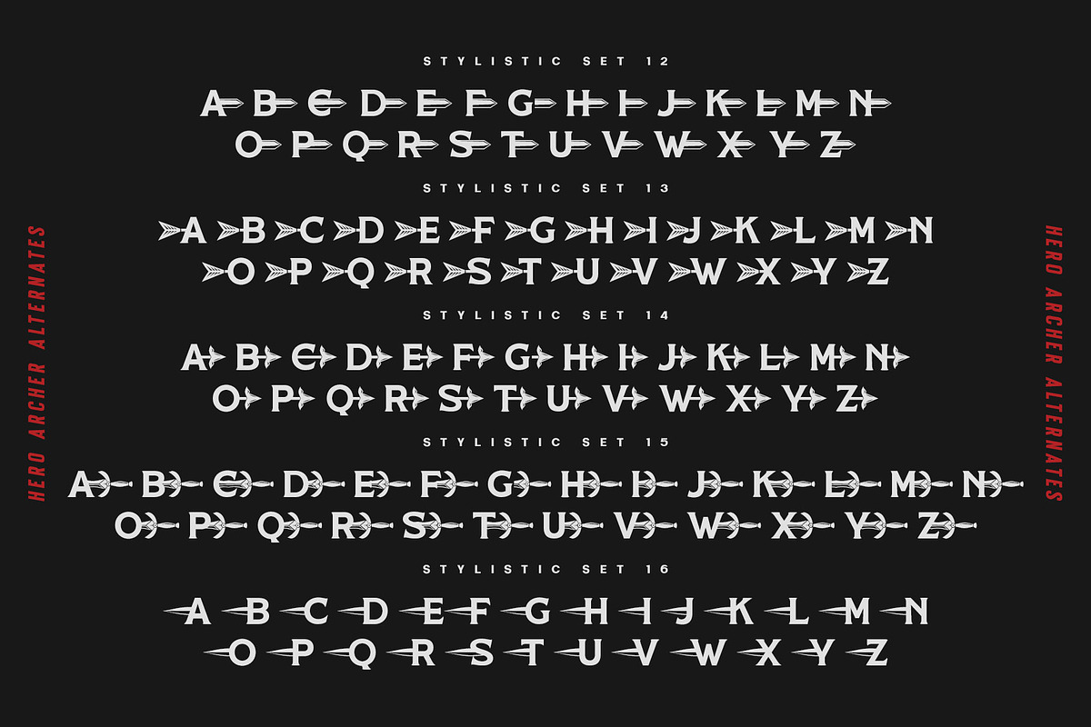 The Hero Archer Typeface, a Serif Font by alit design (Photo 11 of 20)