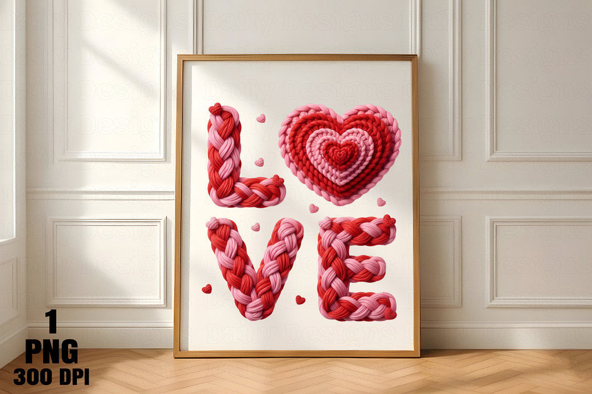 Faux Yarn Crochet Love Valentines, an Illustration by Daily.Designs (Photo 5 of 5)