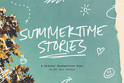 Summertime Stories, a Handwritten Font by Sam Parrett (Thumbnail 1 of 9)