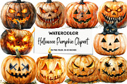 Halloween Pumpkin Clipart, an Illustration by DreamArtGraphic (Thumbnail 1 of 5)