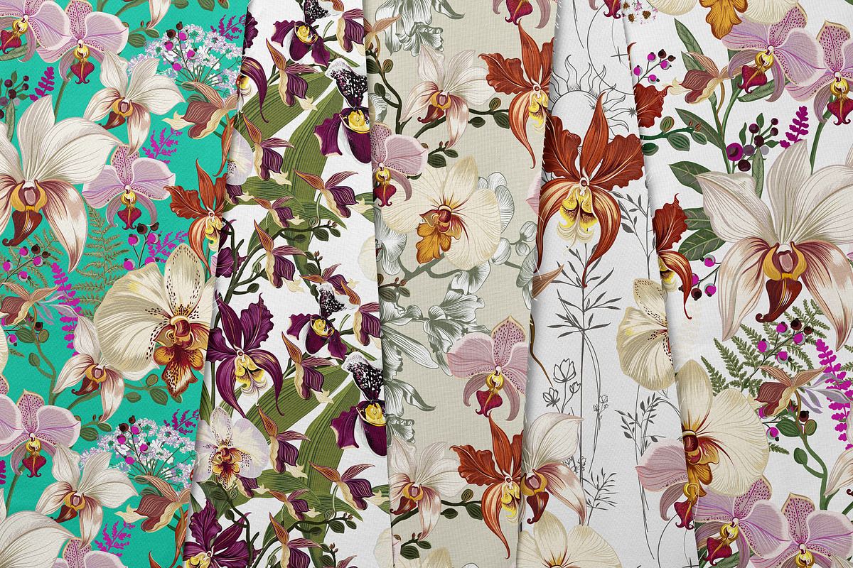 Hand drawn vector orchids, a Decorative Illustration by FleurArt (Photo 3 of 11)