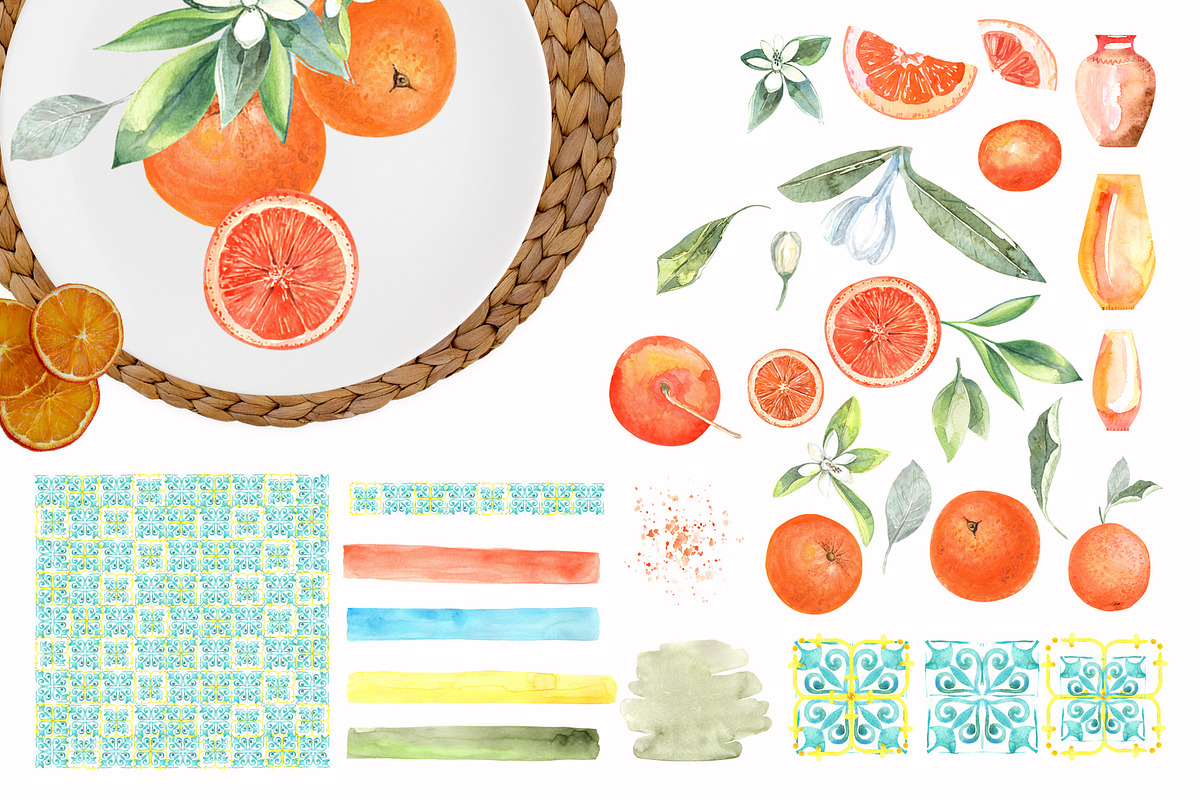 Watercolor Oranges, an Illustration by JennyColorArt (Photo 9 of 13)