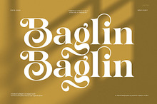Baglin Elegant Ligature Serif Font