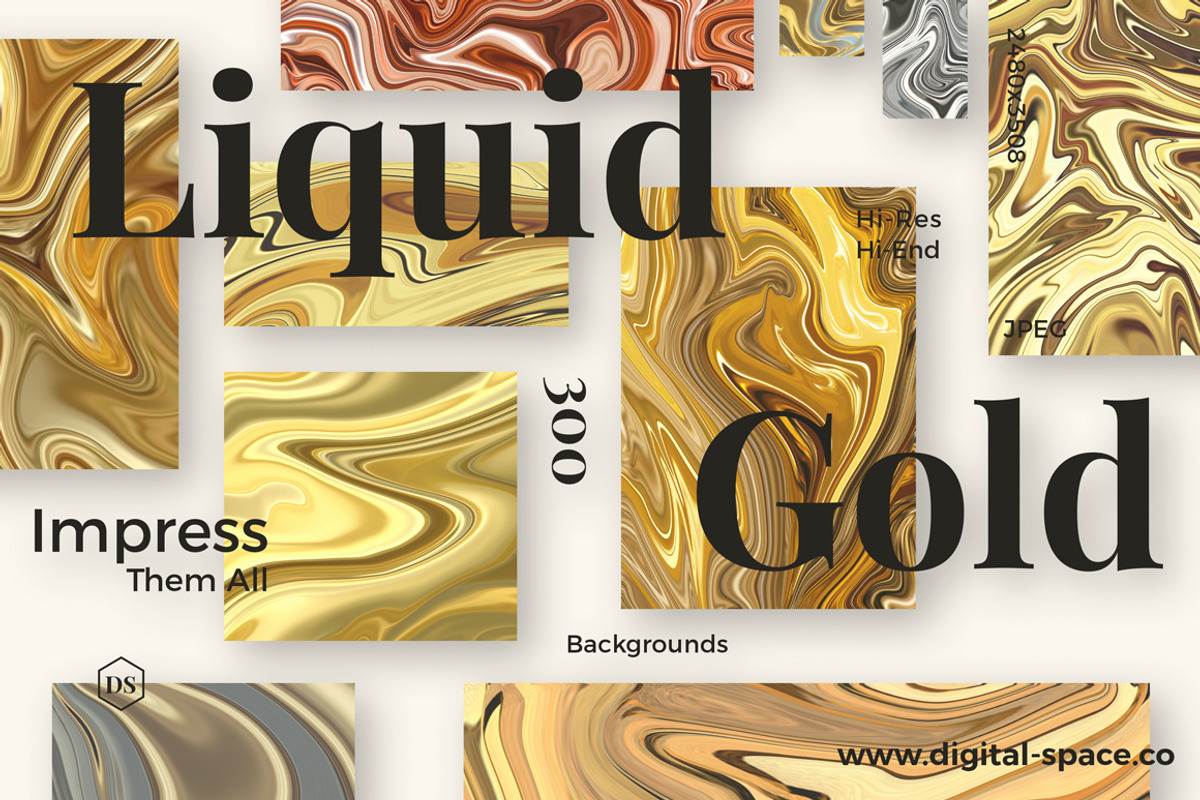 300 Liquid Gold Backgrounds, a Texture Graphic by Digital Space (Photo 2 of 17)