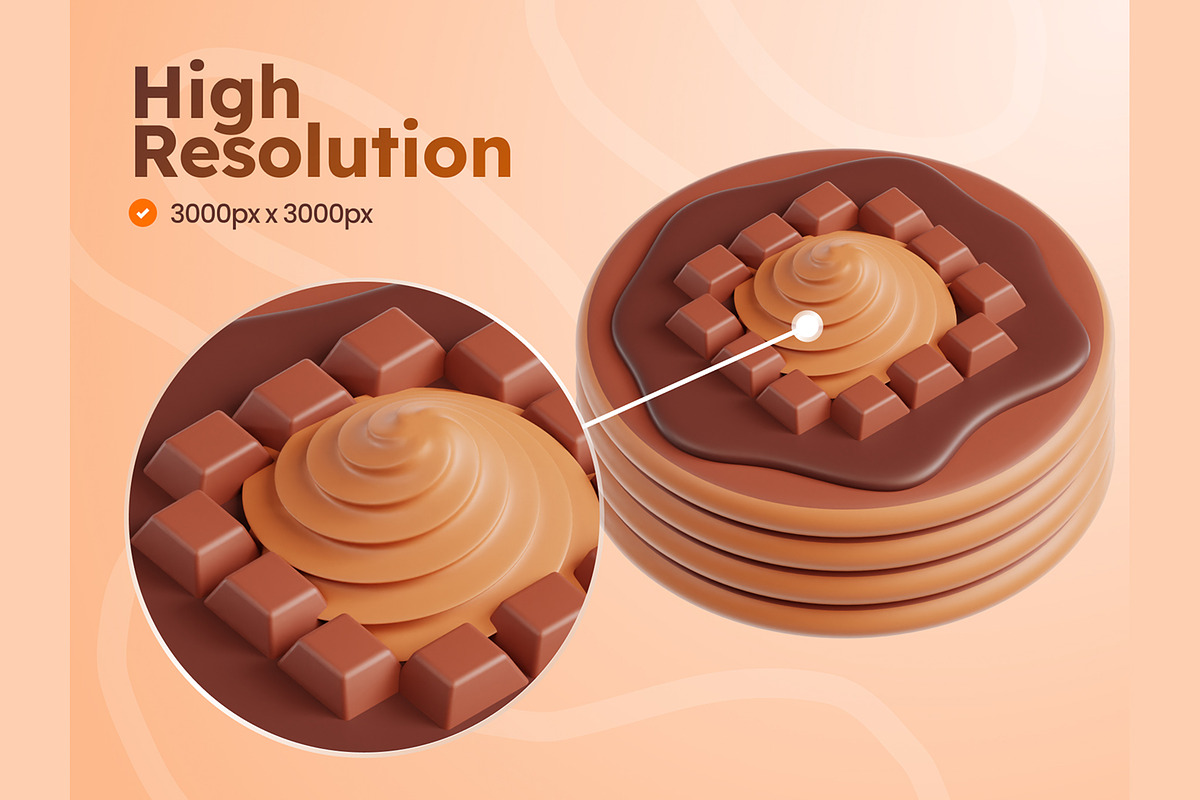 Chocolate Day 3D Icons, a Food & Drink 3D Model by Rakata Studio (Photo 3 of 7)