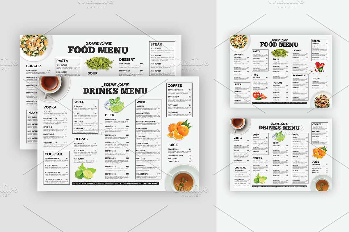 Restaurant Menu Template, a Flyer Template by Stock_Design