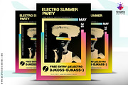 Electro Summer Music Flyer, a Flyer Template by GraphicDiamonds (Thumbnail 1 of 6)