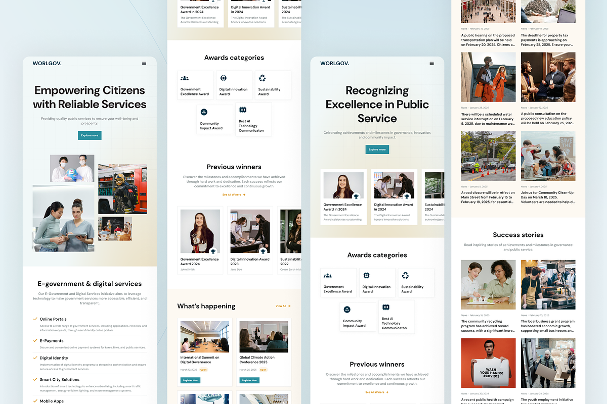 WorlGov - Organization Framer WebKit, a Landing Page Template by Agensip Design Agency (Photo 10 of 10)