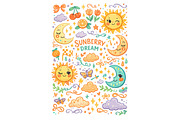 Whimsical Sun and Moon Wall Art, a Background Graphic by LaseredNinja (Thumbnail 3 of 3)
