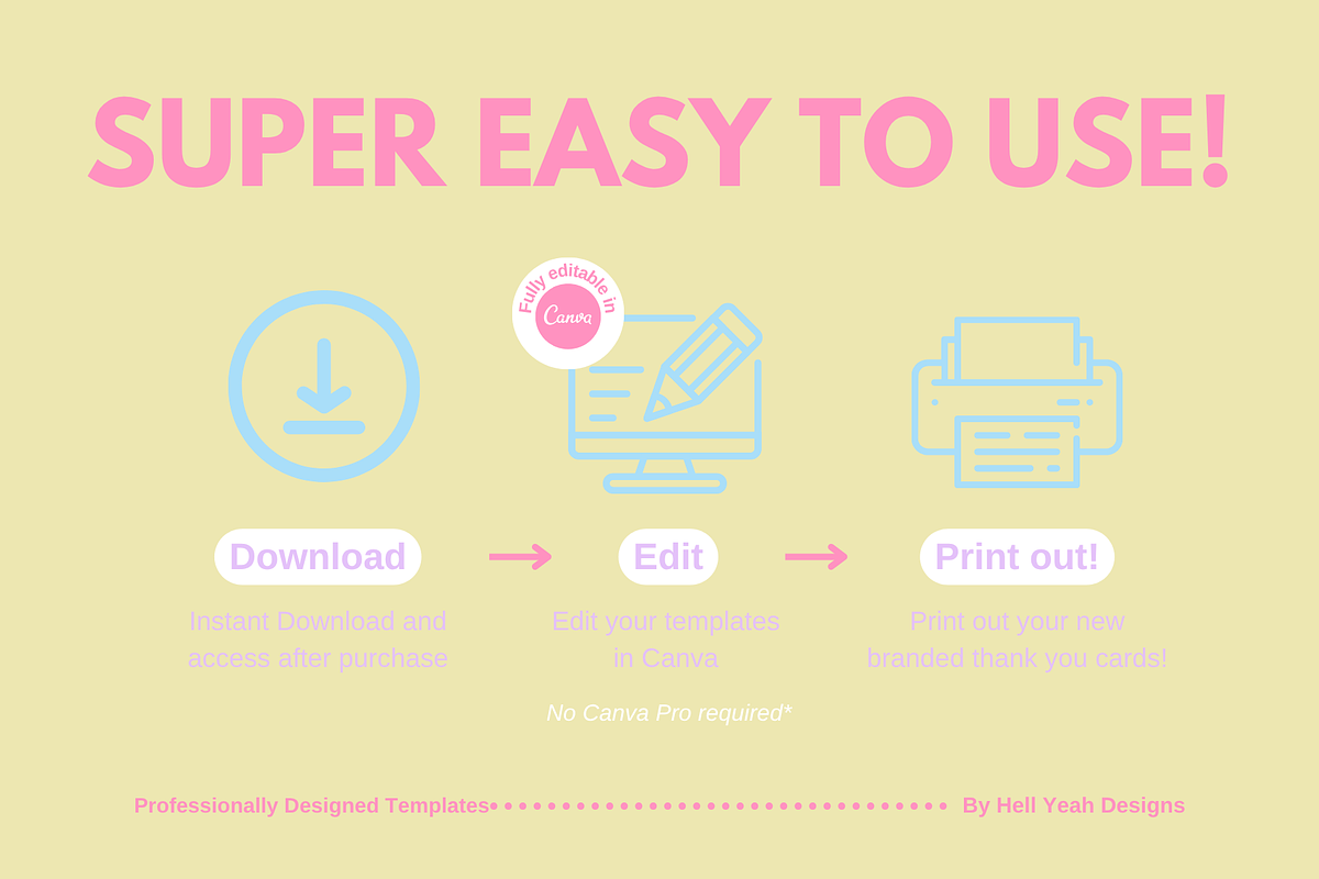 Pretty Pop Pack Cards Templates, a Card Template by Hell Yeah Designs (Photo 3 of 6)