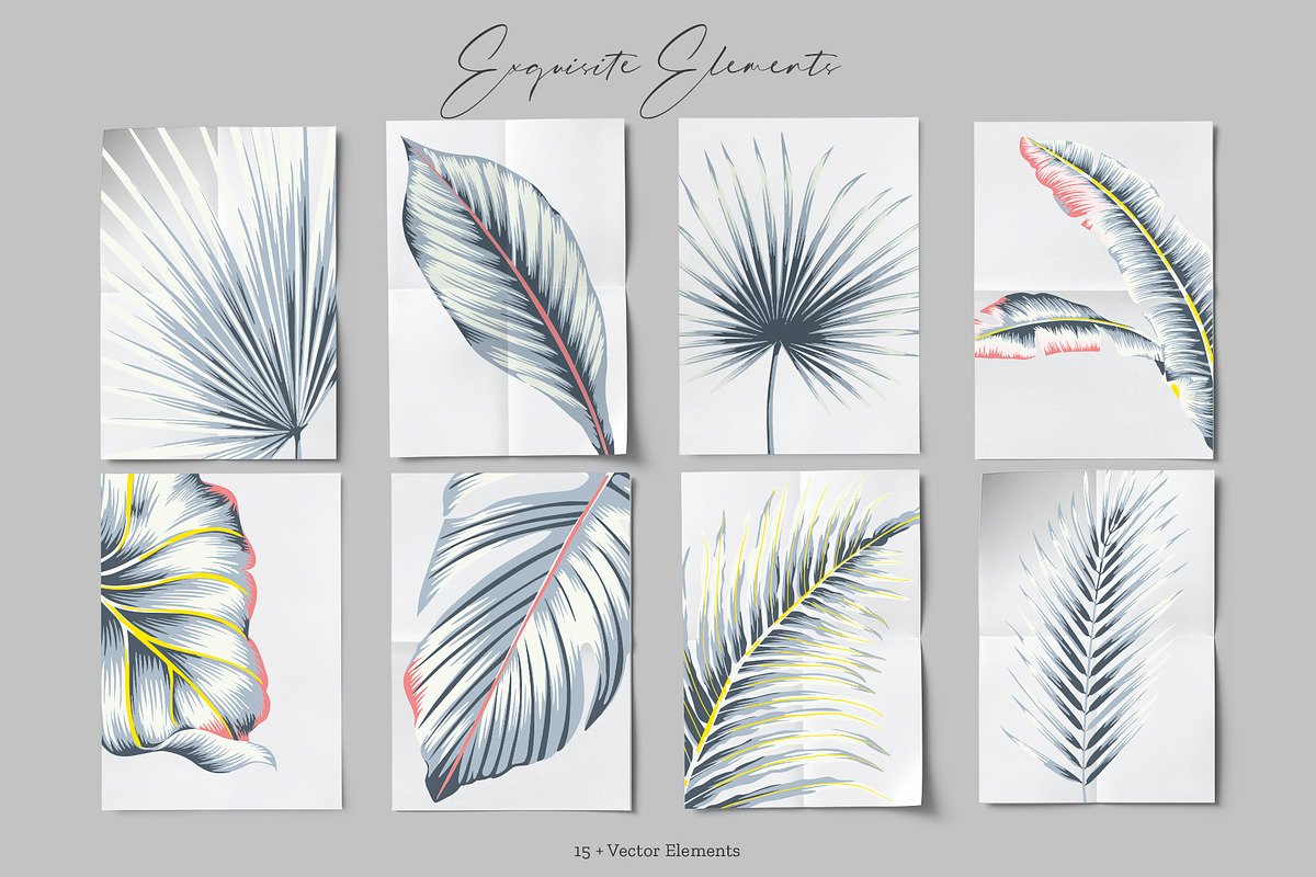 Vector Tropic Chic Pattern Set!, a Pattern Graphic by Pink Linen (Photo 9 of 9)
