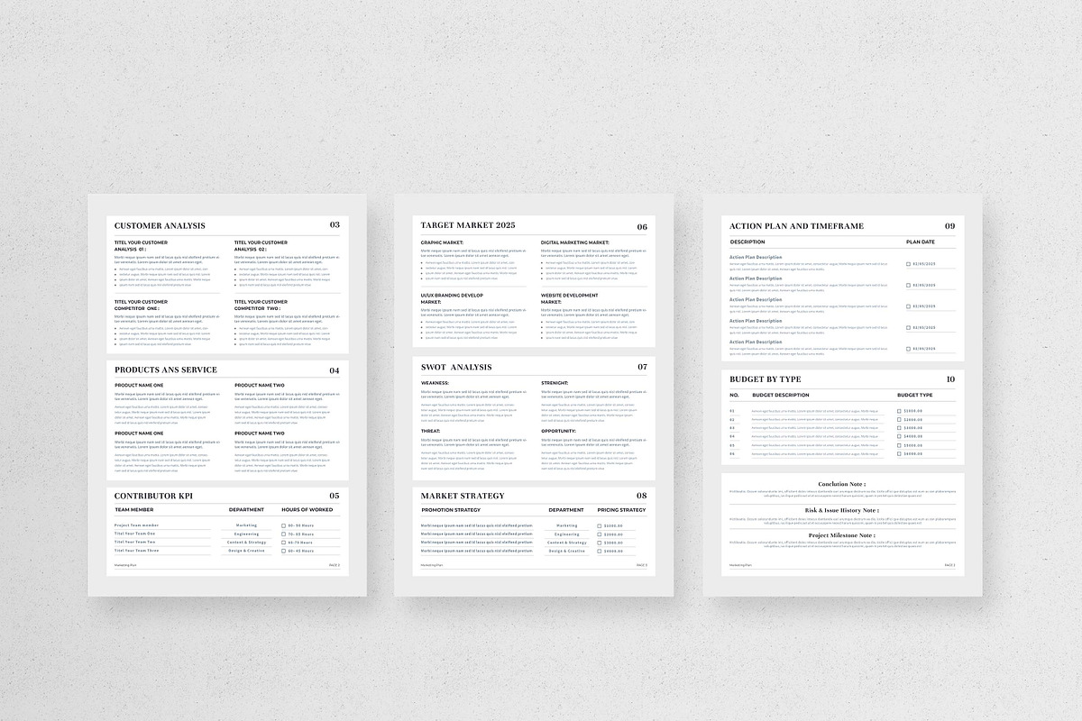 Marketing Plan | MS Word & Indesign, a Stationery Template by design_hut (Photo 2 of 7)