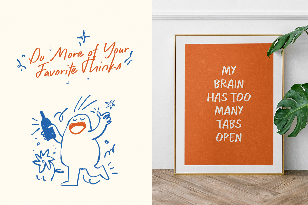 Caption Handwriting - Cute Font Duo, a Handwritten Font by Sarid Ezra (Photo 5 of 9)