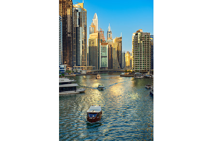 Dubai Marina at sunset