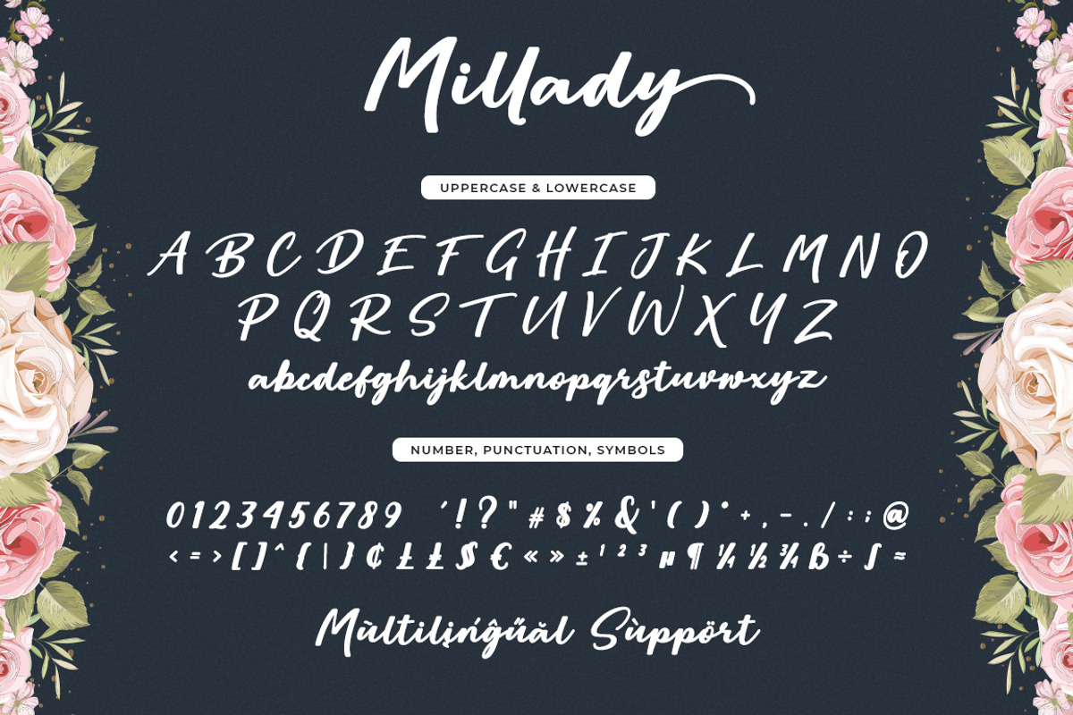 Millany Script, a Script Font by josstype (Photo 5 of 7)