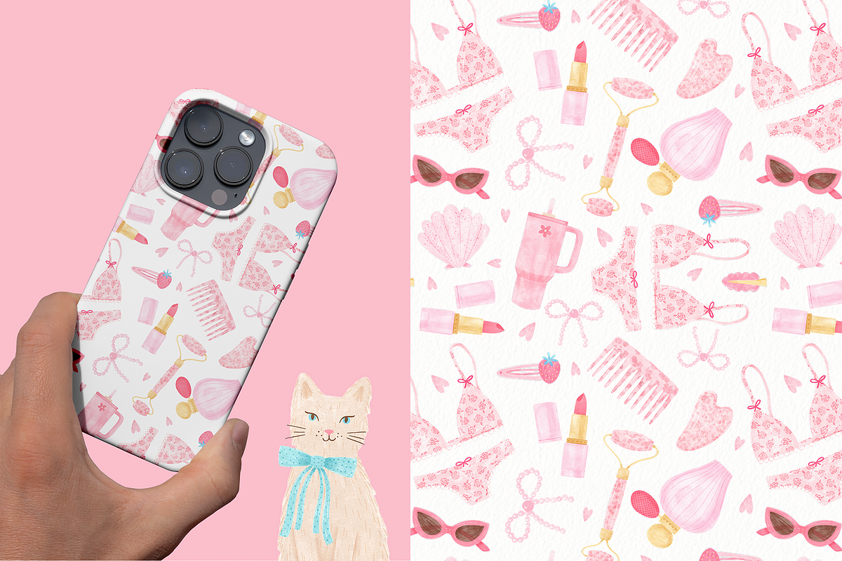 Pink Coquette Clipart Collection, an Object Illustration by Leysan Shayak (Photo 8 of 10)