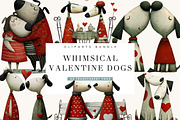 Whimsical Valentine Dog Couple, an Animal Illustration by BusyDaydesign (Thumbnail 1 of 9)