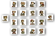 Whimsical christmas cat clipart, an Illustration by Designworld (Thumbnail 3 of 6)