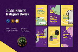 Clean Laundry Instagram Story, a Social Media Template by Esensifiksi.studio