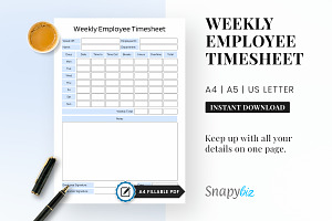 Time Tracking Printable For Employee