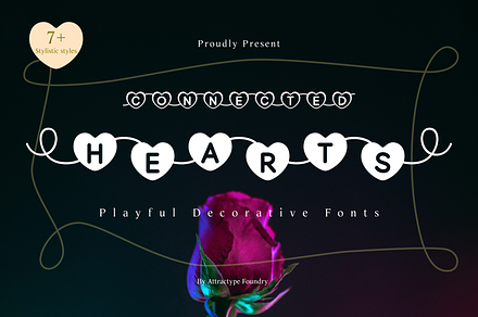 Connected Hearts - Decorative Font