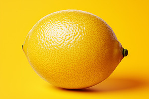 Fresh whole lemon isolated on bright, a Food & Drink Photo by MistyDay