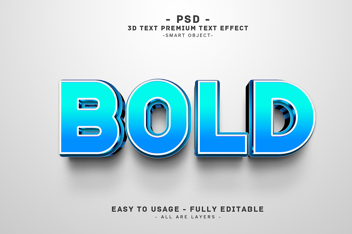 Editable 3D Text Effect Bold style, a Layer Style Add-On by Md Jahidul99