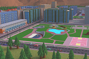 Metropolis City low poly Scene, an Architecture 3D Model by NOMODOL (Thumbnail 23 of 39)