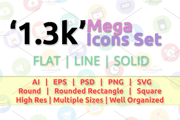 1300 Vector Icons Set