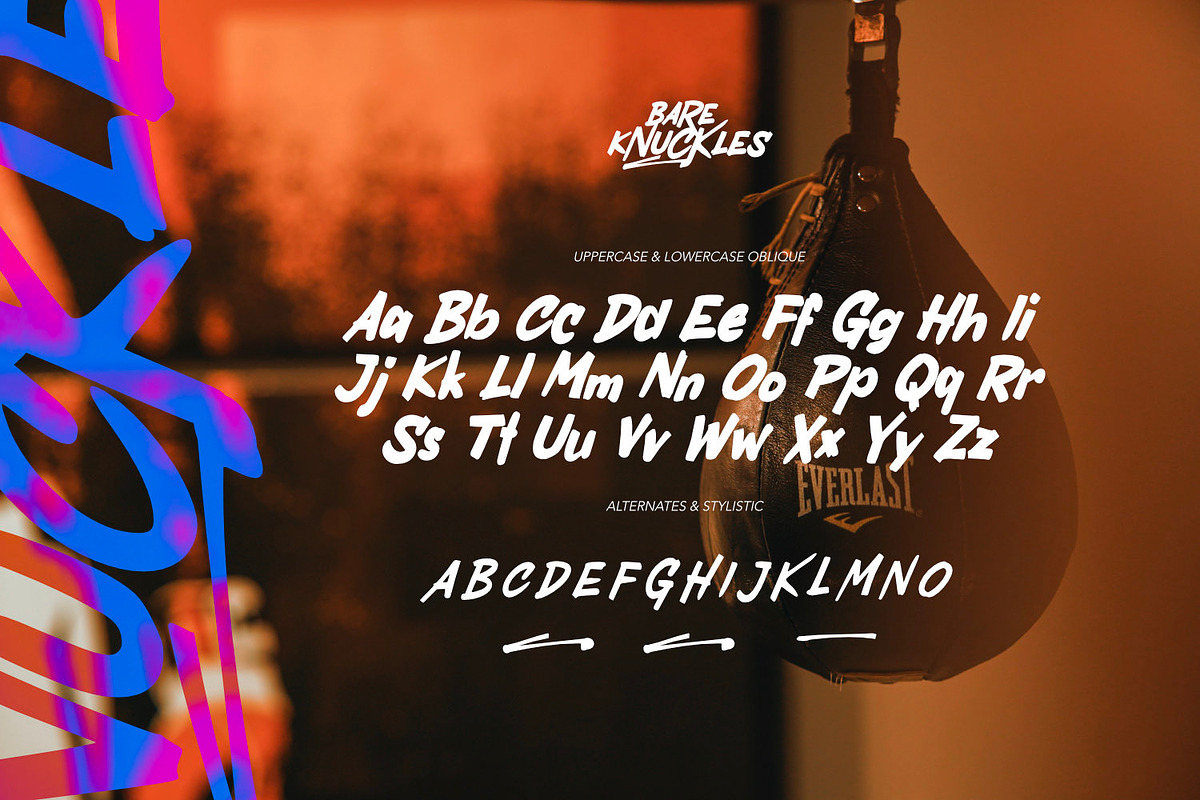 Bare Knuckles - Rawtype, a Script Font by ikiiko (Photo 6 of 7)