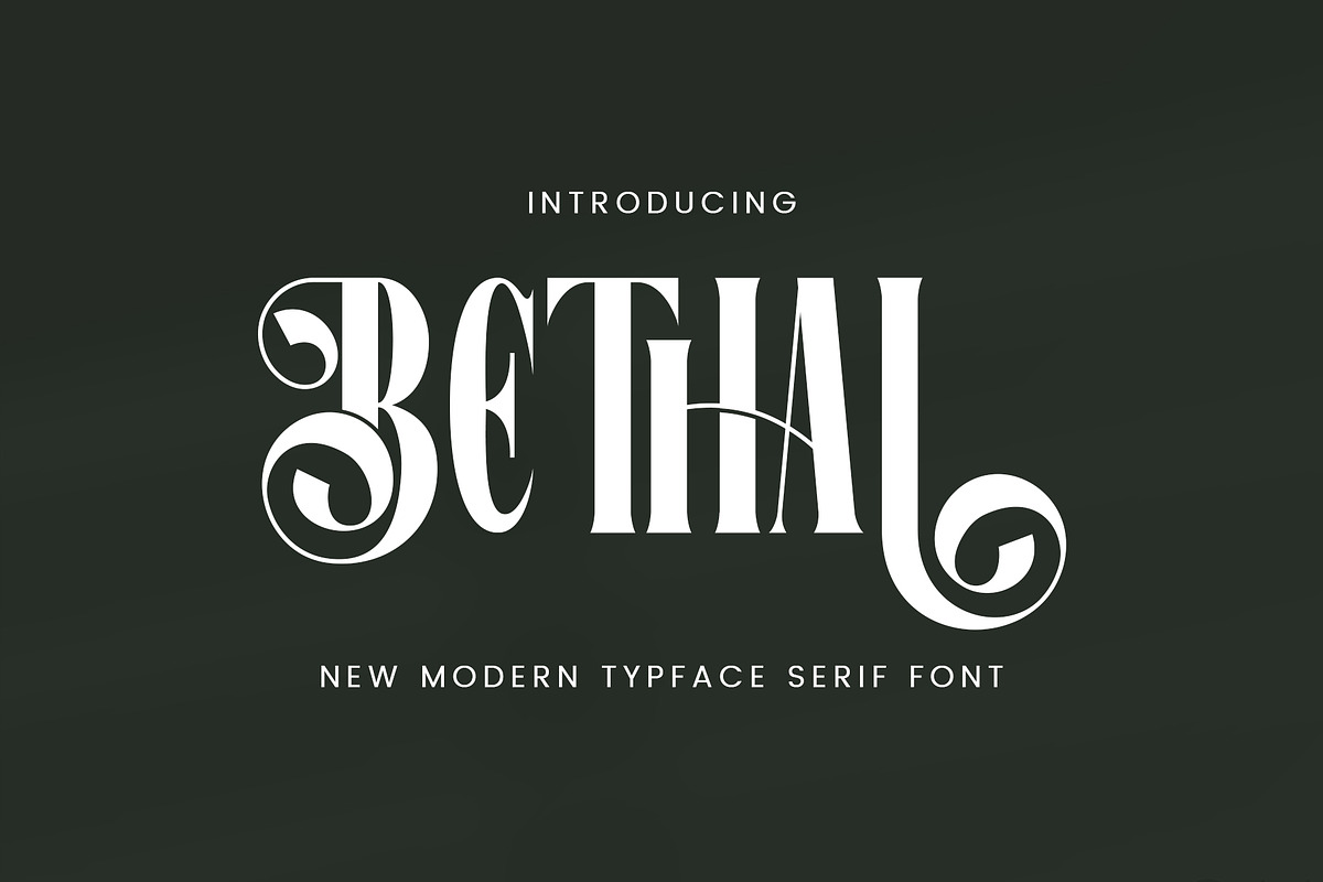 BETHAI - Modern Typface Serif, a Serif Font by AnnofaType (Photo 1 of 8)