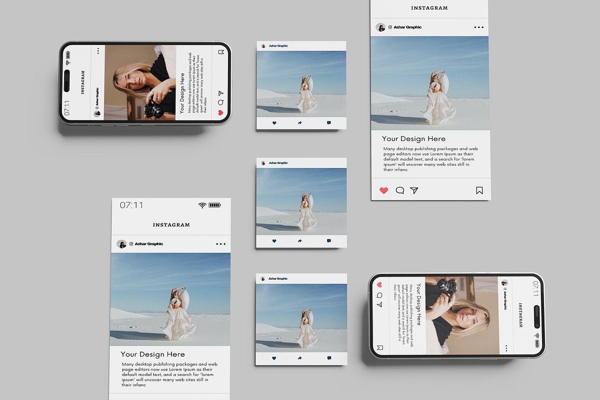 INSTAGRAM POST MOCKUP, a Print Template by NyakBiett (Photo 4 of 5)