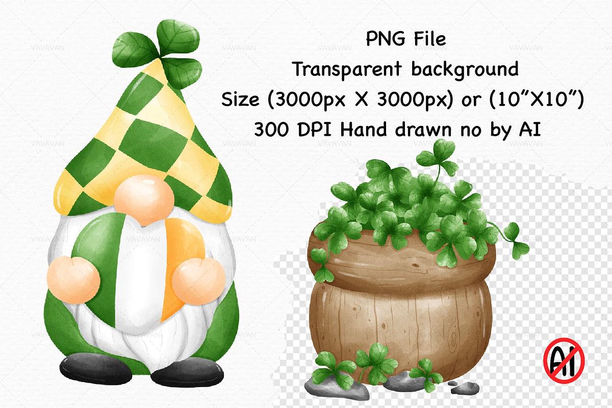 Watercolor St. Patrick’s Day Clipart, a Seasonal Illustration by Vavavan Artwork (Photo 4 of 4)