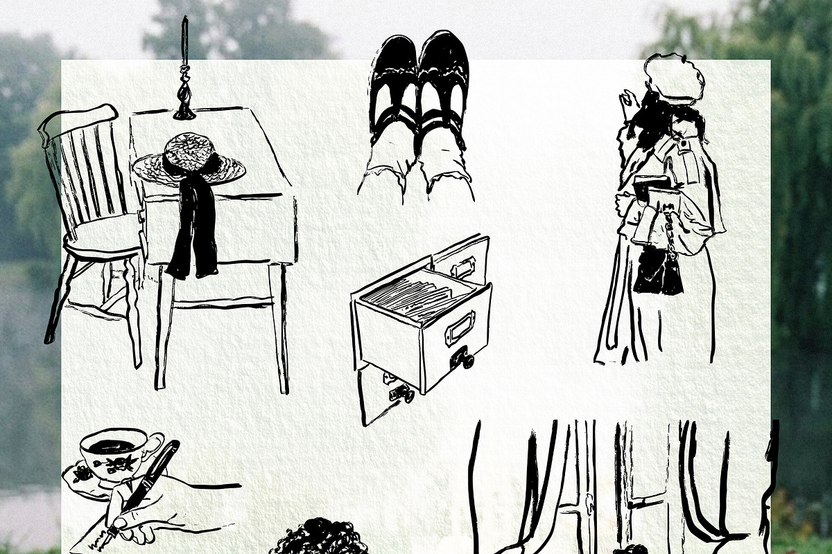 Poetcore: Ink Illustrations & Frames, a Decorative Illustration by divanovskaya_nv (Photo 4 of 23)