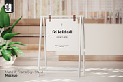 Metal A-Frame Sign Stand Mockup, an Advertising Mockup by SD Mockup (Thumbnail 1 of 4)