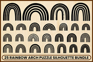 25 Boho Rainbow Arch SVG Bundle, a Decorative Illustration by Artivon