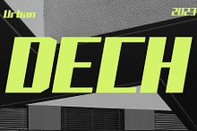Dech Bold Display italic Font street
