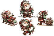 Whimsical Santa Claus Clipart, an Illustration by Craft Nest (Thumbnail 4 of 9)