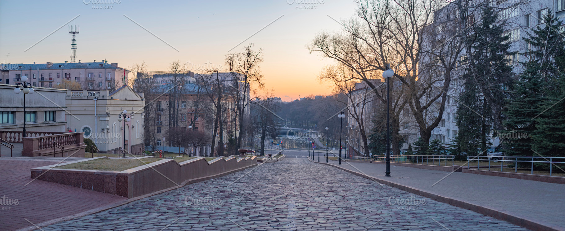 morning in the center of Minsk.  Belarus, a Photo by Pictures for you!!!!!!!!!