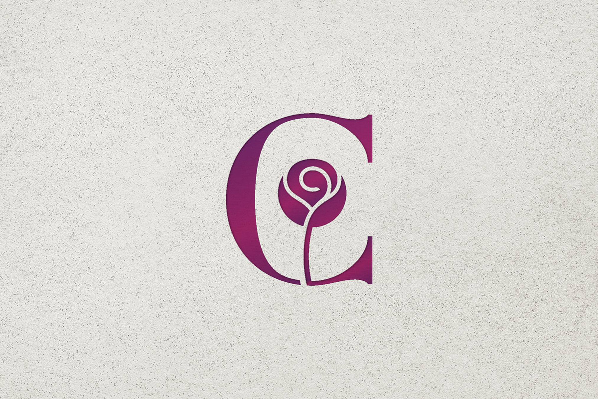Minimalist Letter C with Rose Logo, a Branding & Logo Template by Luxury Logos (Photo 4 of 4)