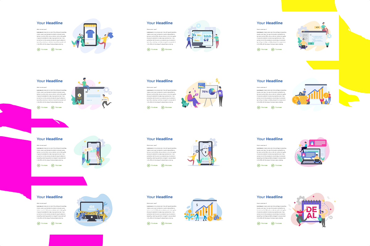 SALE | 77 FLAT VECTOR ILLUSTRATION, a Presentation Template by rivatxfz (Photo 2 of 9)