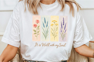 Brushstroke Floral Png Christian, an Illustration by DreamCafeArt