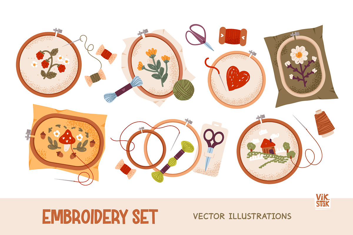 Embroidery tools, a Work Illustration by vik.stock (Photo 1 of 5)