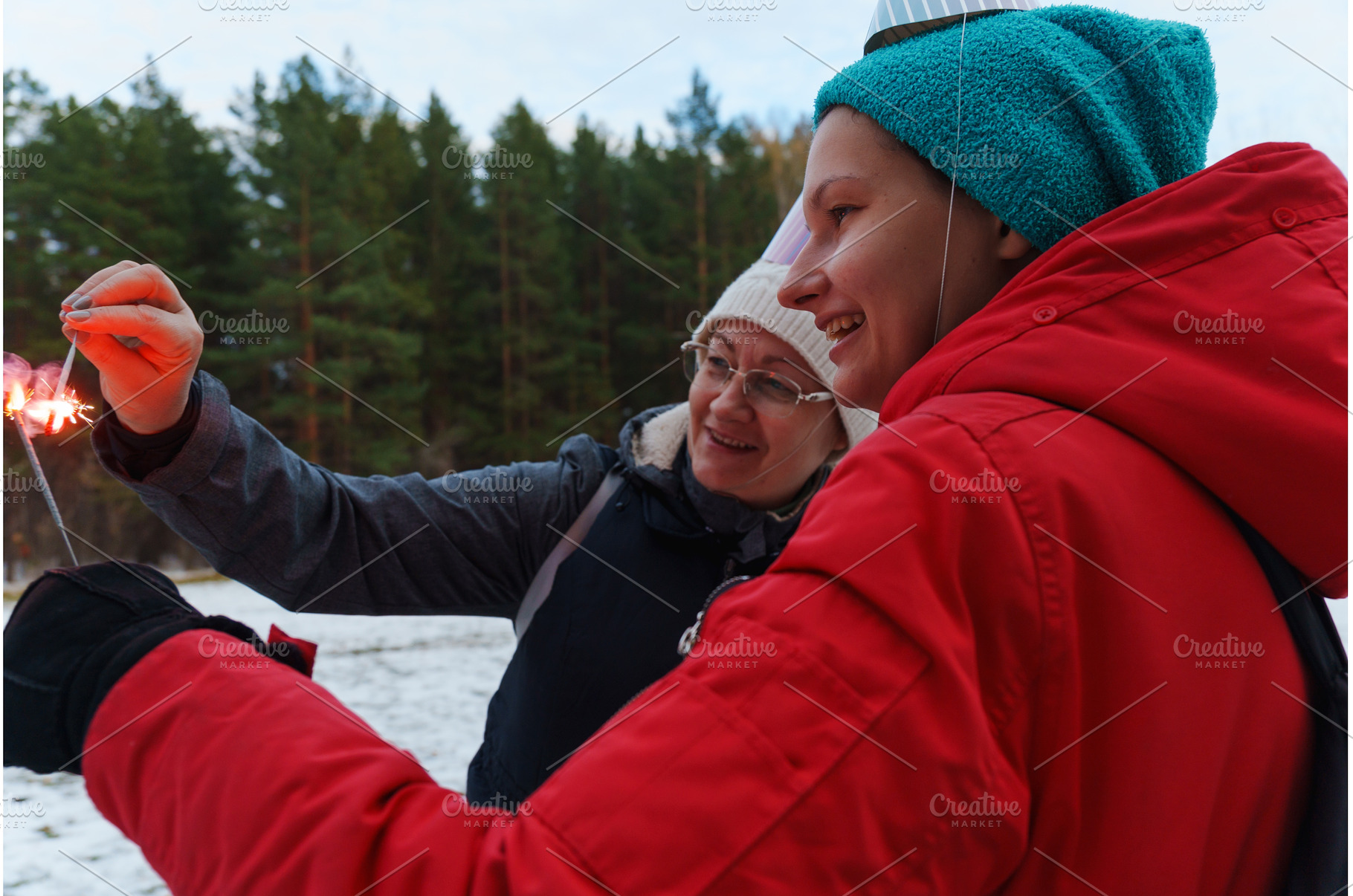 Celebration in the snowy forest with, a Nature Photo by darksoul72