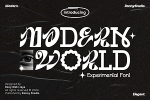 Modern World Experimental Font