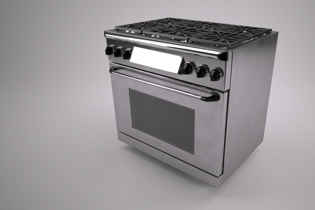 36 inch gas range cooker, a Furniture 3D Model by kjpargeterimages (Photo 1 of 12)
