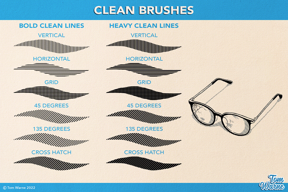 Shading Lines Photoshop Brushpack, a Brush Add-On by TomWarne (Photo 6 of 25)